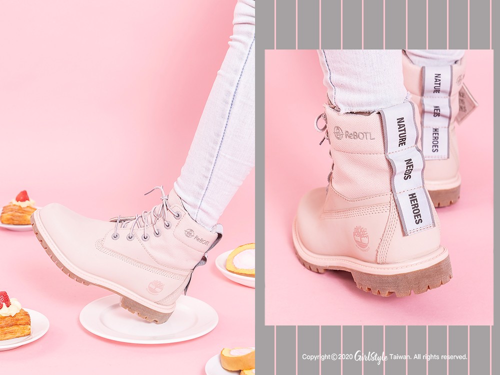 Timberland粉紅靴