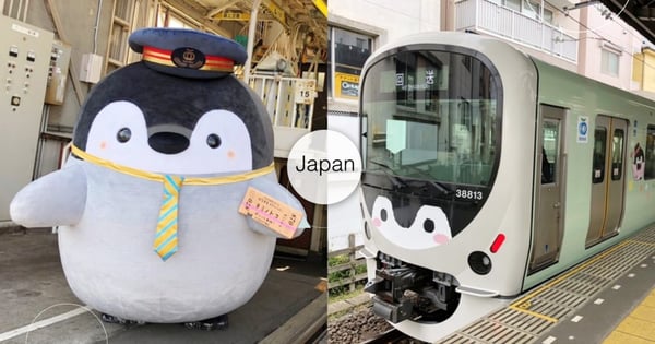 日本正能量小企鵝列車啟動！整台滿滿呆萌彩繪，搭上車心情就變好～到2021年都有機會看到♡