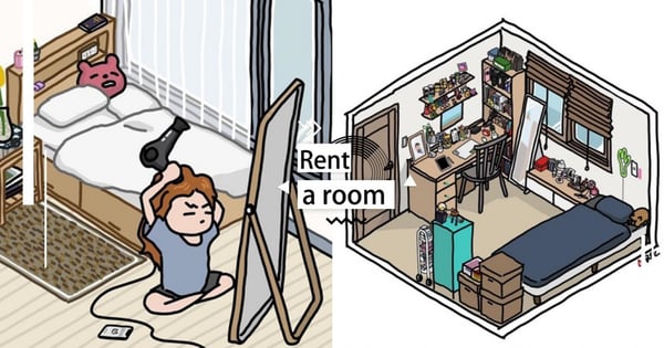外宿族超有感!韓國插畫家畫出「租屋鳥瞰圖」,一個人最舒服自在的空間~超幸福♡