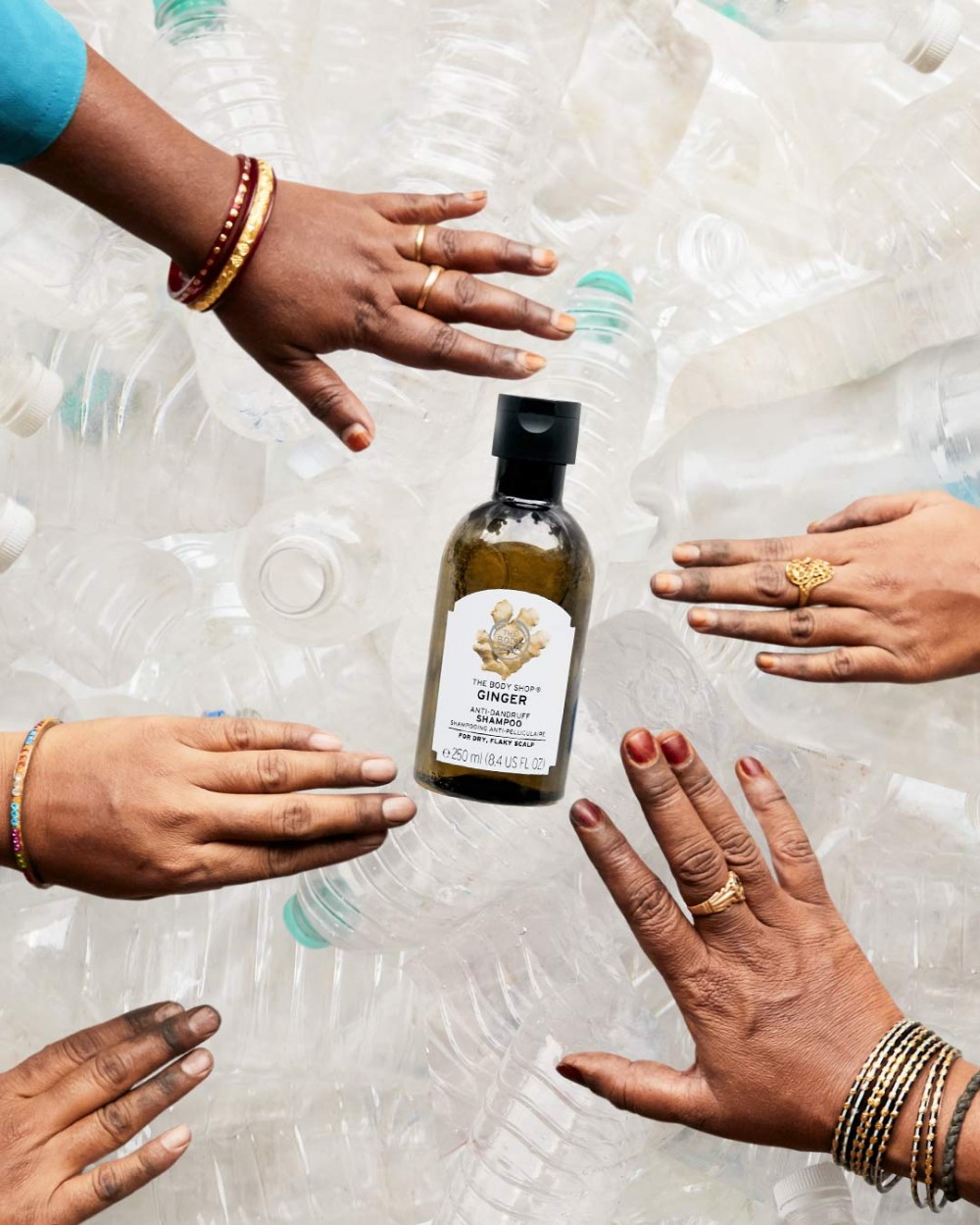 THE BODY SHOP 塑膠瓶-薑根洗髮精