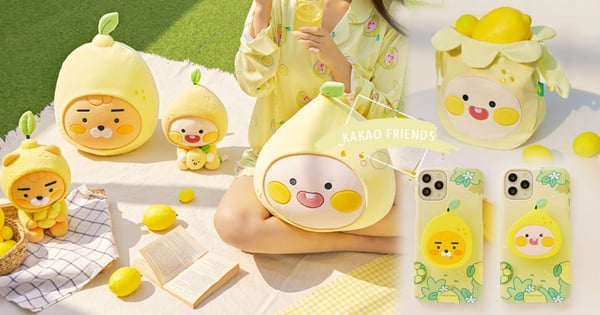 KAKAO FRIENDS夏日檸檬系列~Ryan、屁桃變身小清新檸檬,抱枕、小提袋、手機買到剁手手!
