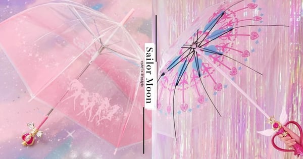 美少女戰士粉絲必收!韓國「漸層果凍感雨傘」變身器握把+LED發光效果~瞬間變身月光仙子♡