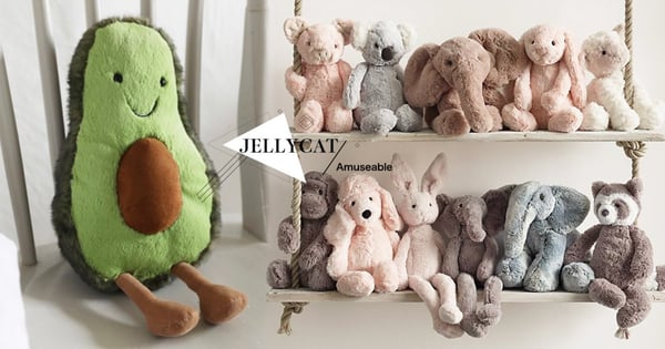 JELLYCAT推出超柔軟「酪梨娃娃、酪梨安撫巾」～抱著它瞬間療癒