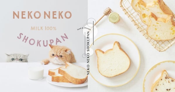 日本貓咪吐司台灣也吃得到！「NEKO NEKO SHOKUPAN」將在台北舉辦快閃店～貓咪造型生吐司口感必買♡