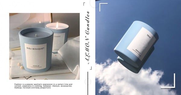 AMOLN「寶寶藍香氛蠟燭」超仙!簡約外觀+純淨香味猶如天空的味道~