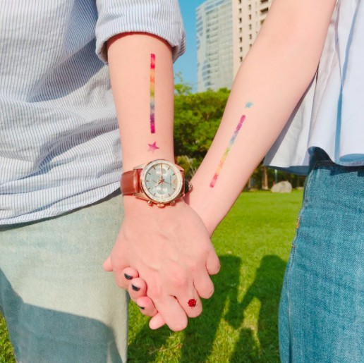 LGBT 彩虹紋身貼紙