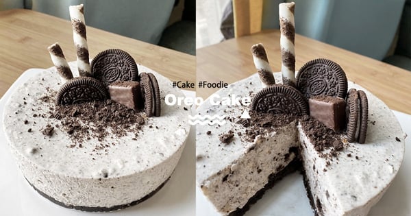 【Oreo起司慕斯蛋糕做法】自製超療癒Oreo蛋糕！免烤箱簡易入門