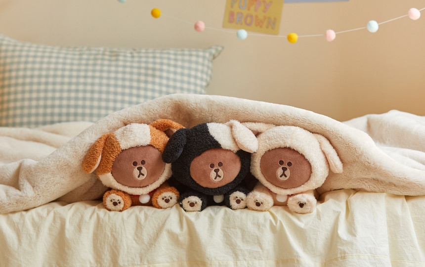Line Friends熊大Brown變身「汪星人」狗狗玩偶系列商品推出