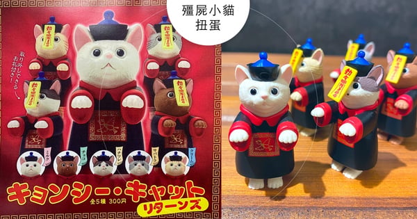 貓奴轉起來！日本「殭屍小貓扭蛋」萌翻，5款花色絕對要湊齊～