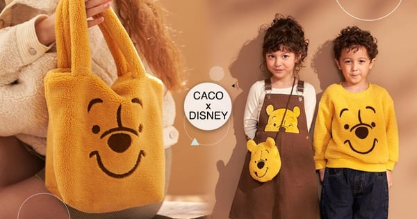CACO「迪士尼毛毛包」Q炸！小朋友「維尼大頭包」太萌，姊姊搶來自己背♡