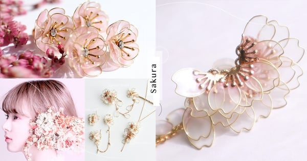 封印解除!日本超夢幻手作「櫻花耳夾」+飾品組~戴上就是仙女本人♡
