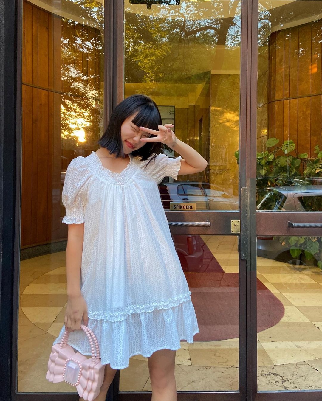 粉紅色蝴蝶結公主風包包