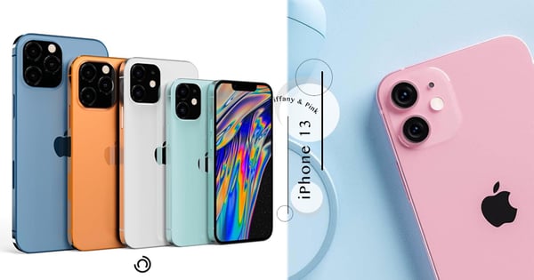 iPhone 13將推史上最美新色『Tiffany綠』♡13 Pro Max實機曝光？4大改點公開：瀏海剪短、鏡頭變巨超吸睛