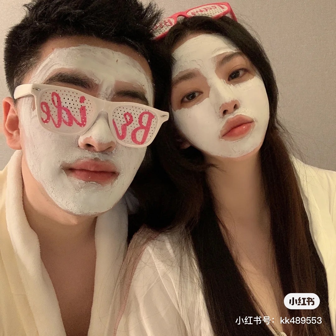 夏天敷臉情侶敷面膜拍照2021涼感面膜