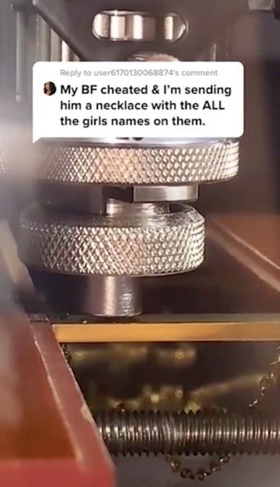 女網友超狠送男友『復仇項鍊』？訂製偷吃「3女姓名