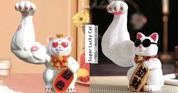 招財貓進化「超巨二頭肌」！史上最兇猛『劫財劫色貓』霸氣登場～幫你爆吸財運+桃花♥️