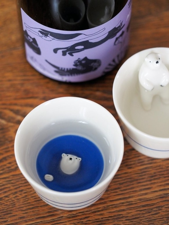 北極熊筷架與小杯子組合