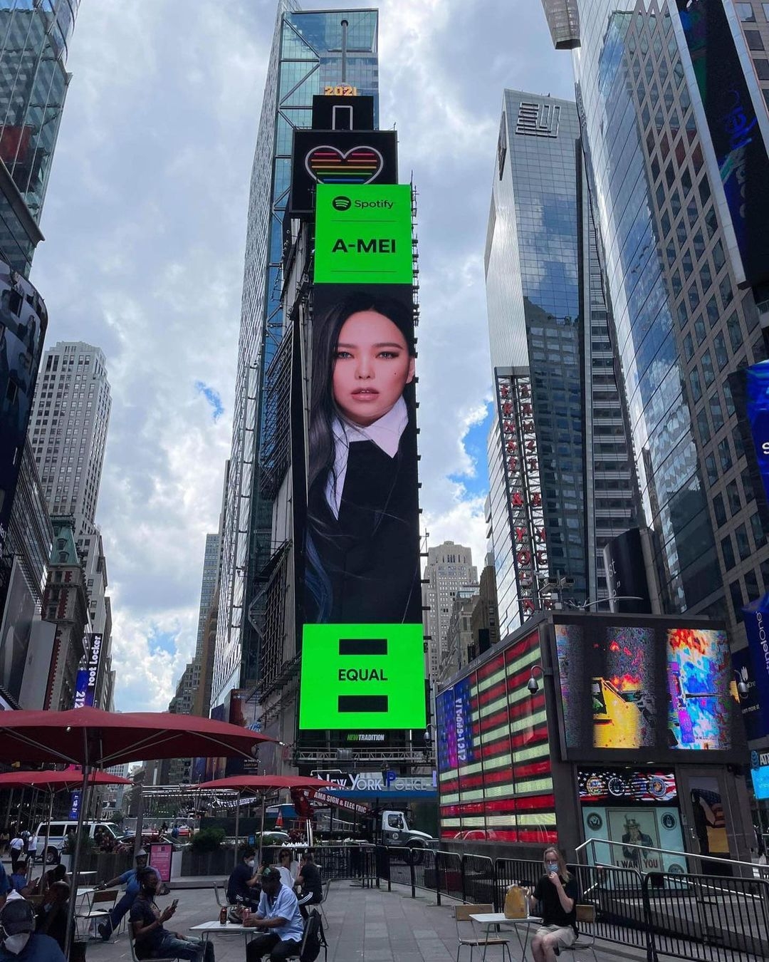 天后aMEI張惠妹霸氣登上紐約時代廣場巨幕