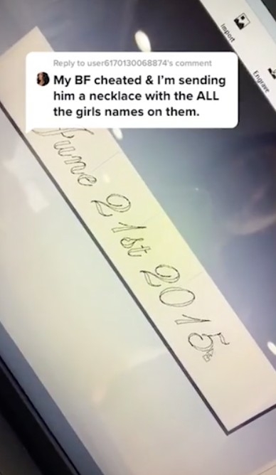 女網友超狠送男友『復仇項鍊』？訂製偷吃「3女姓名