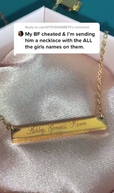 女網友超狠送男友『復仇項鍊』？訂製偷吃「3女姓名