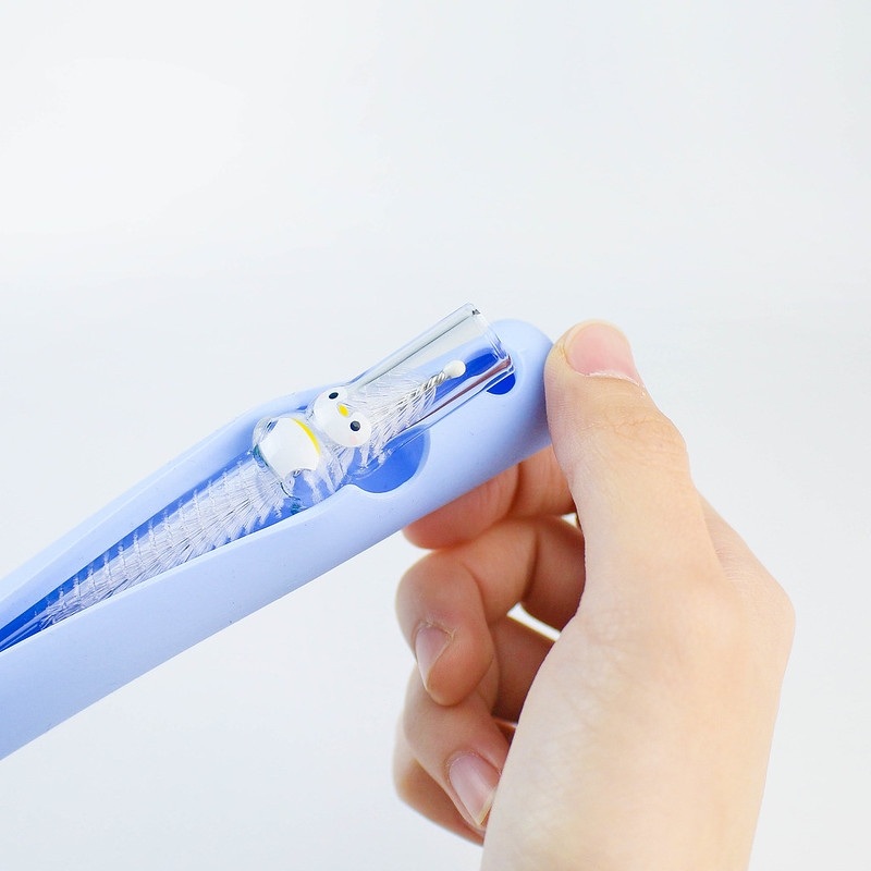  巨可愛害羞「小企鵝」海豹玻璃吸管會變色