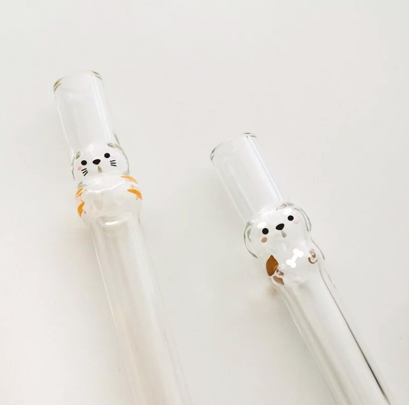  巨可愛害羞「小企鵝」海豹玻璃吸管會變色