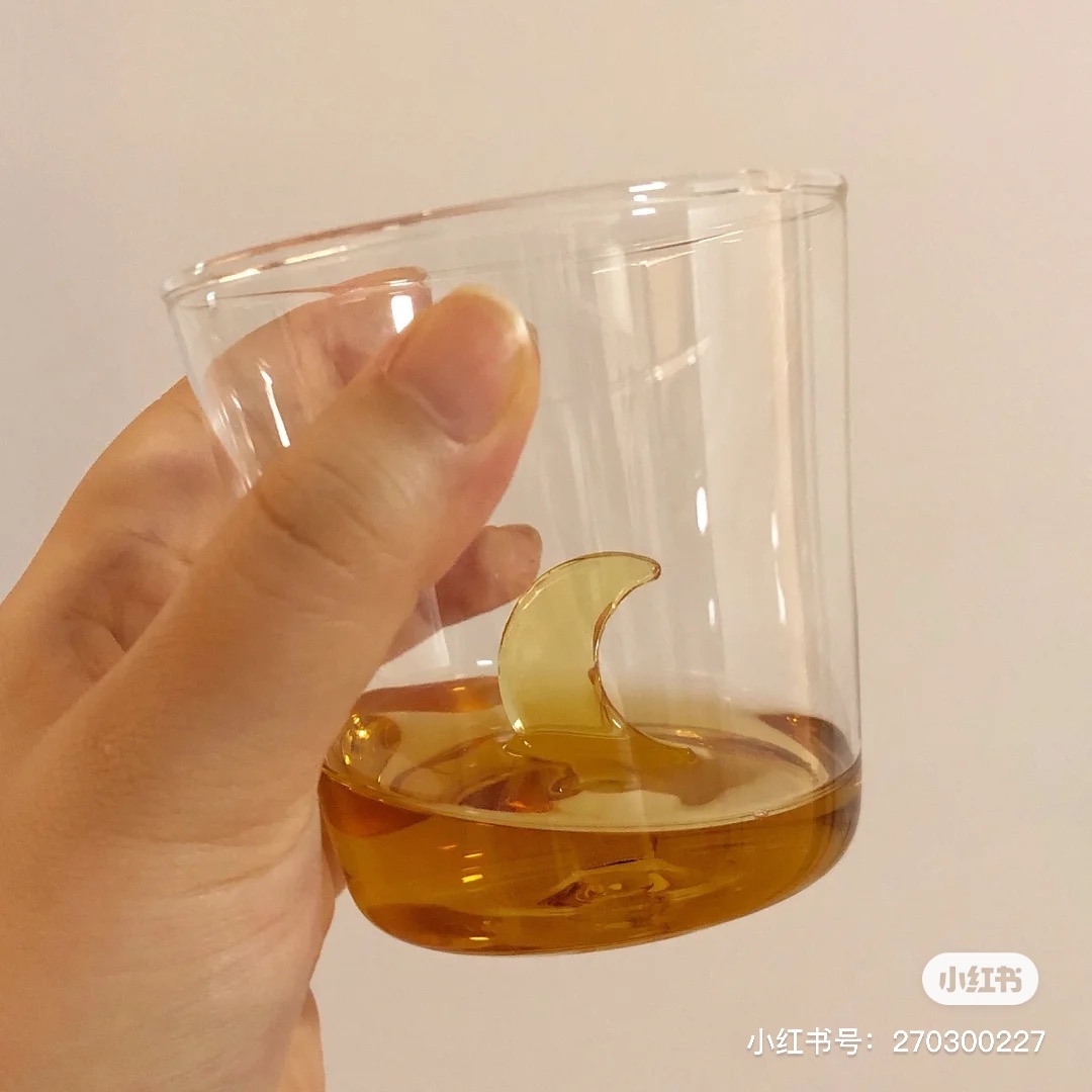 玻璃水杯推薦ICHENDORF月亮水杯月亮玻璃杯
