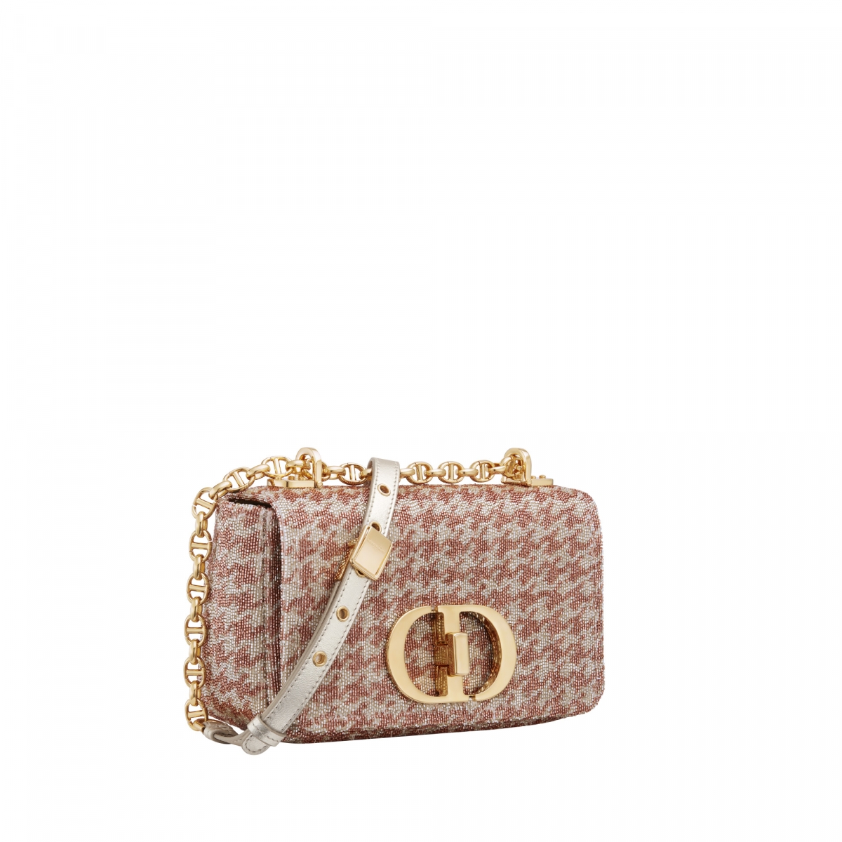 Dior Caro 多彩千鳥紋串珠刺繡小型翻蓋包 NTD200,000