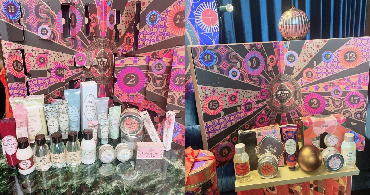 SABON這次的倒數月曆包裝以普普風格為主