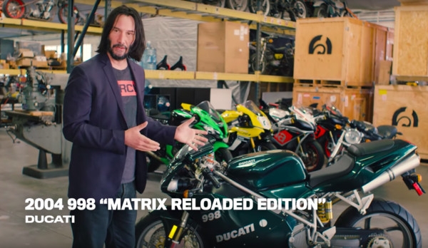 慰勞替身演員辛勞，基努李維親贈「12台重機」