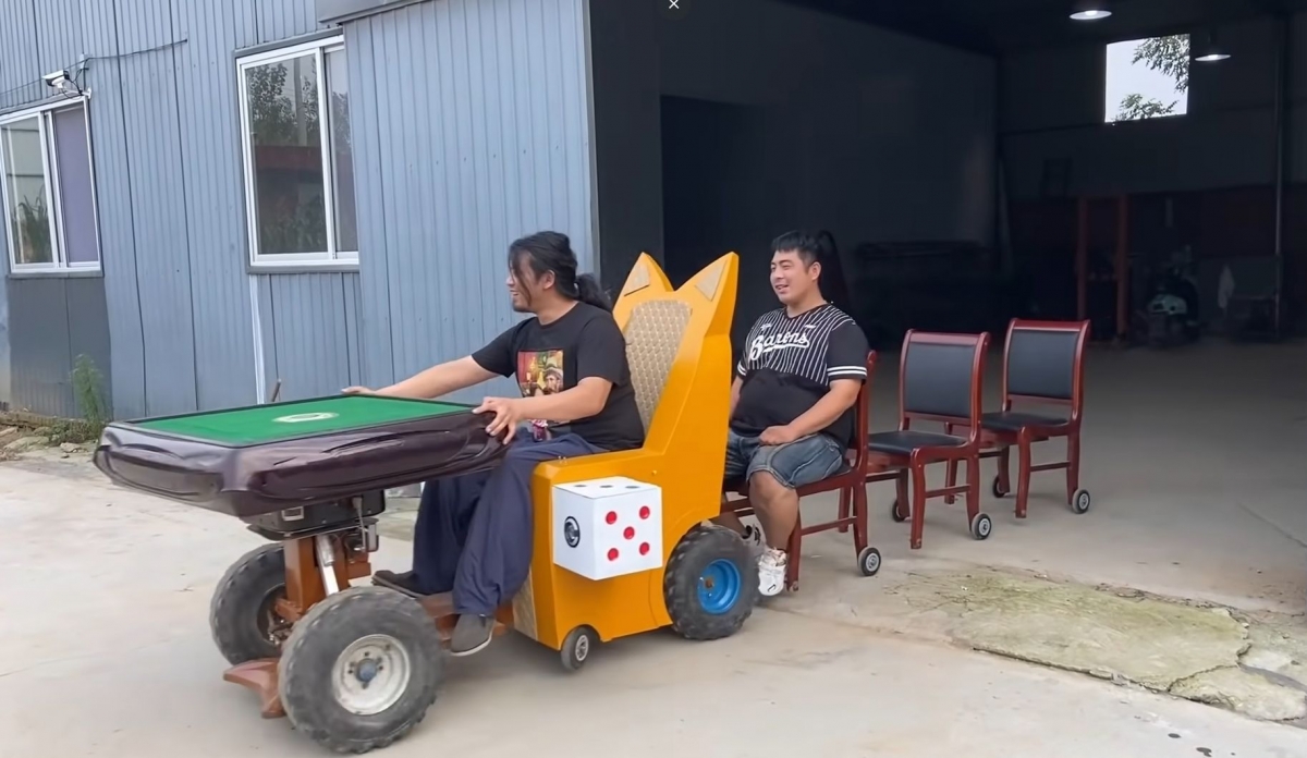 YouTuber自製「外出麻將車」