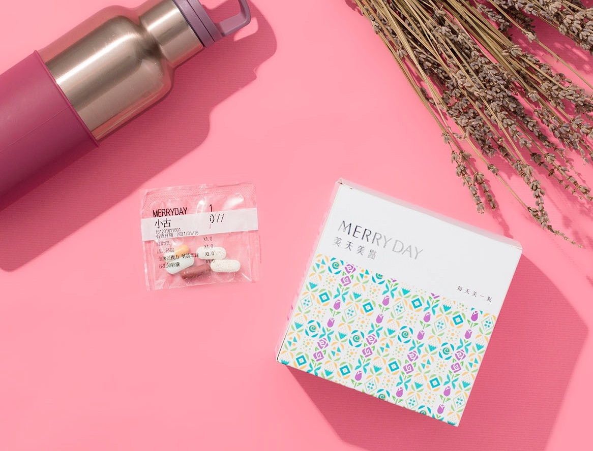 美天美點的「一日健康補給包」，解決了保健食品囤積、浪費的危機。