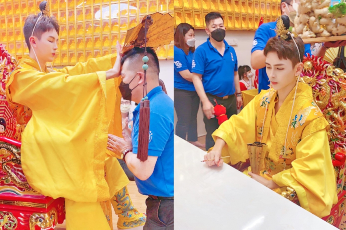 Andrin Lim有「新山玉皇太子」的稱號，也會幫助信徒解惑。