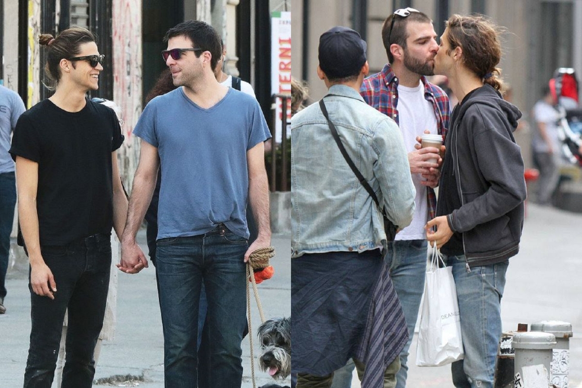 Zachary Quinto與昔日男友合照