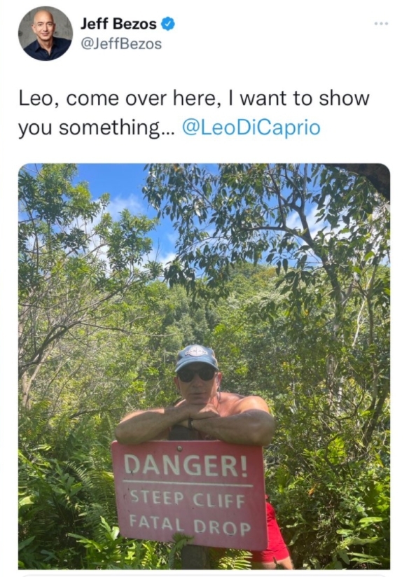 Jeff Bezos警告李奧納多