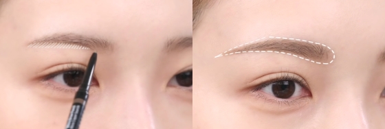 用「眉筆」勾勒自然眉型