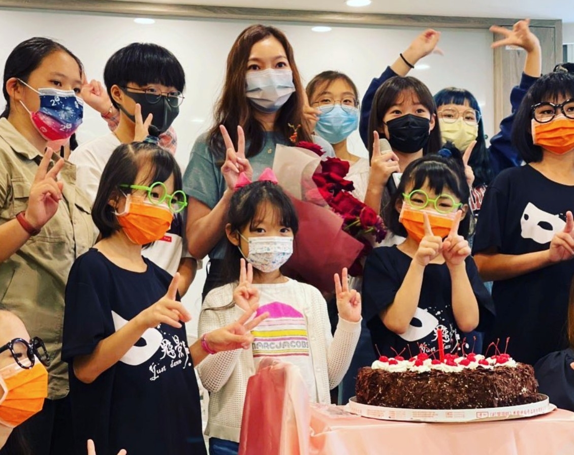 曾馨瑩感謝小朋友們的生日祝福