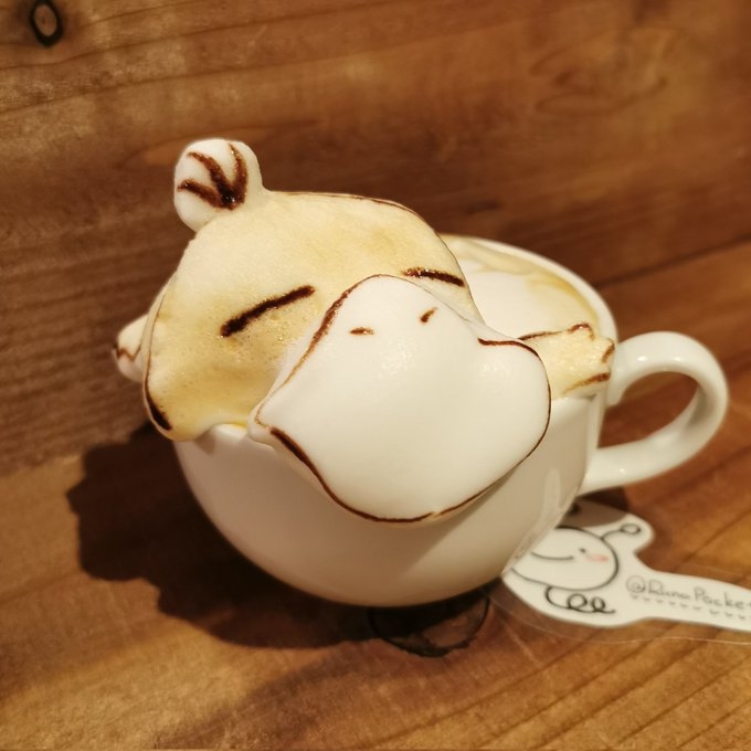 《精靈寶可夢》可達鴨拉花