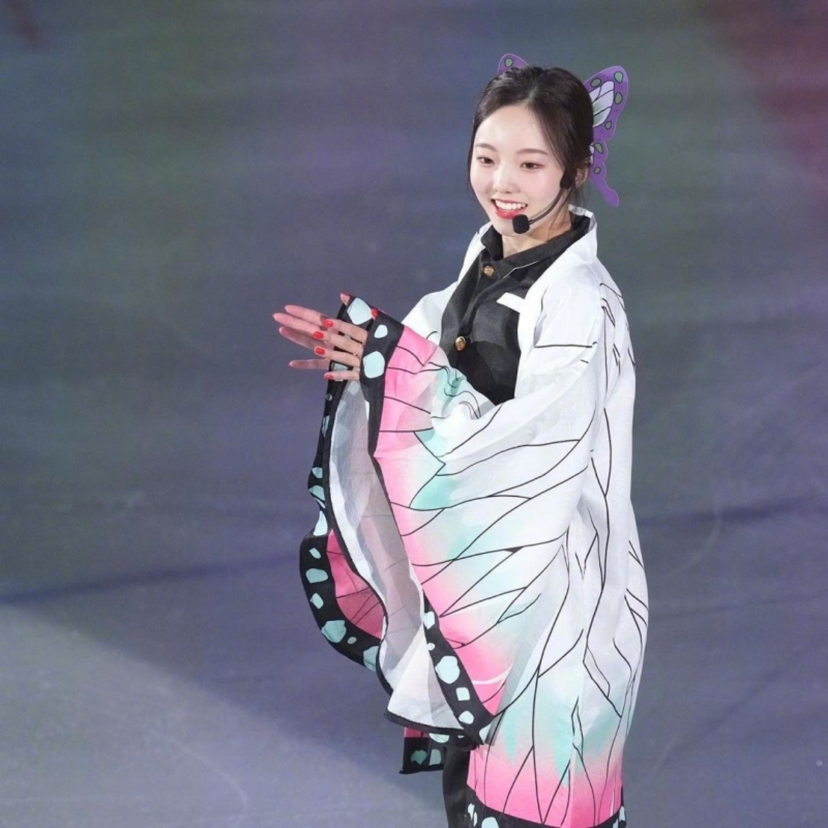 本田真凜cosplay《鬼滅之刃》蟲柱「蝴蝶忍」造型神還原
