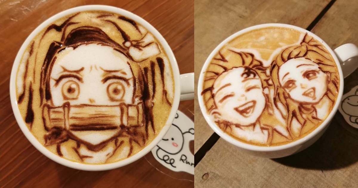 《鬼滅之刃》咖啡拉花