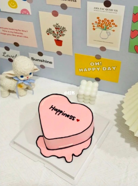 3D漫畫風愛心蛋糕