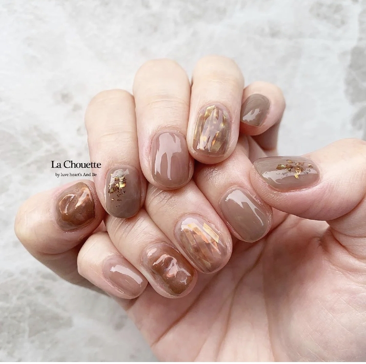 奶咖色琥珀暈染