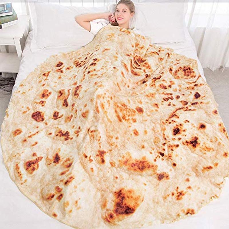 印度烤餅「囊」鋪在床上的示意圖