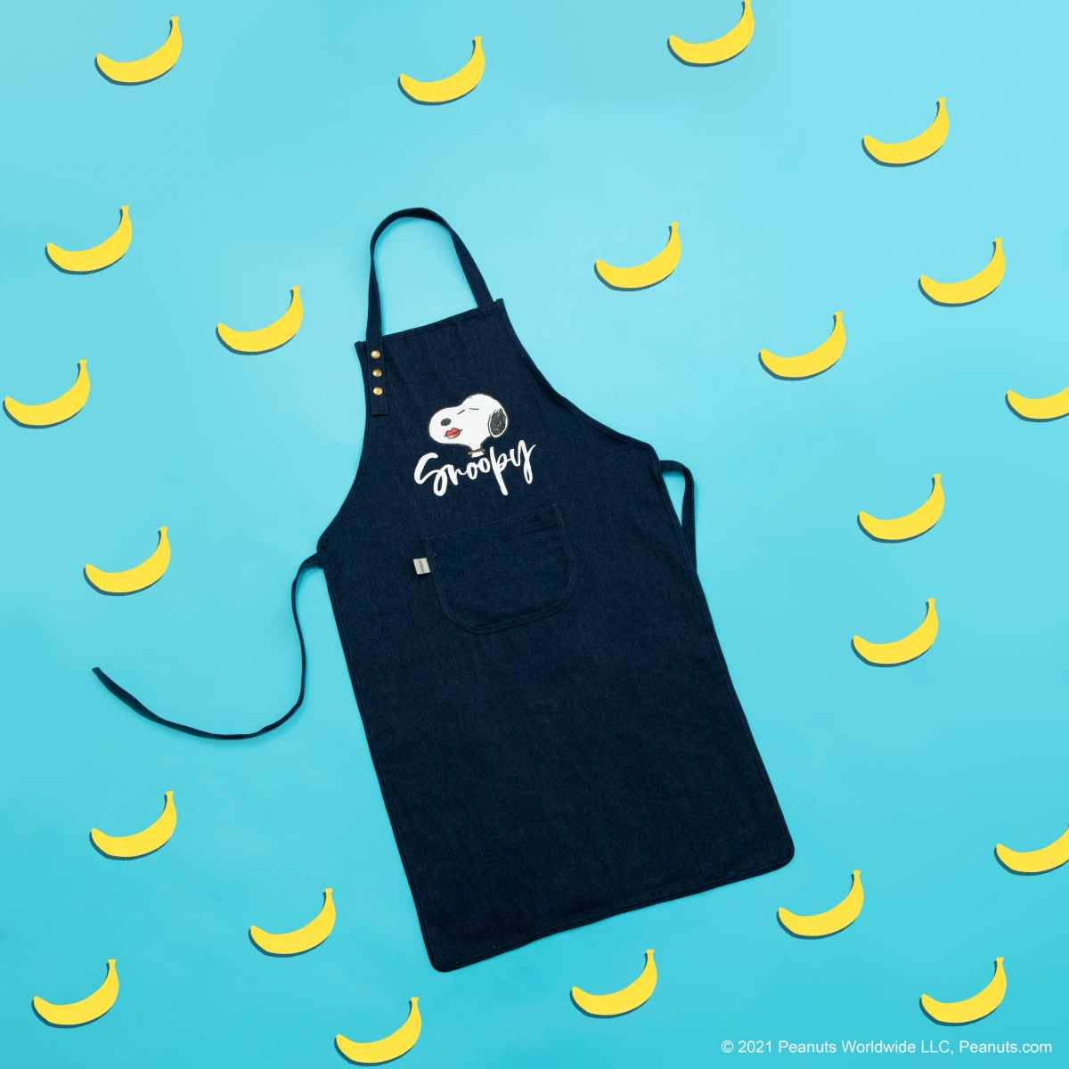 康是美SNOOPY潮玩藝術丹寧圍裙