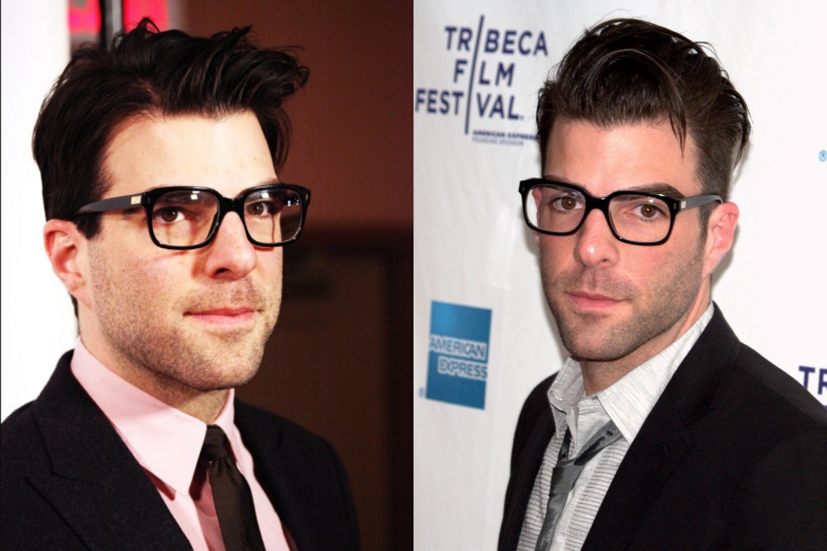 戴眼鏡的Zachary Quinto