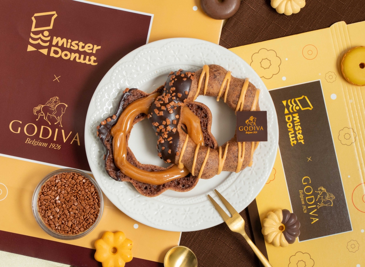 Mister Donut GODIVA 鹽焦糖可可波堤