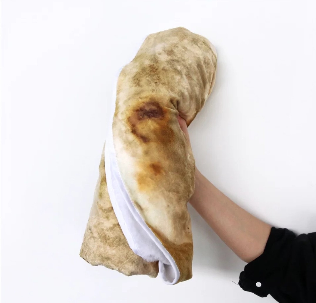 拿在手上的印度烤餅「囊」毛毯超逼真