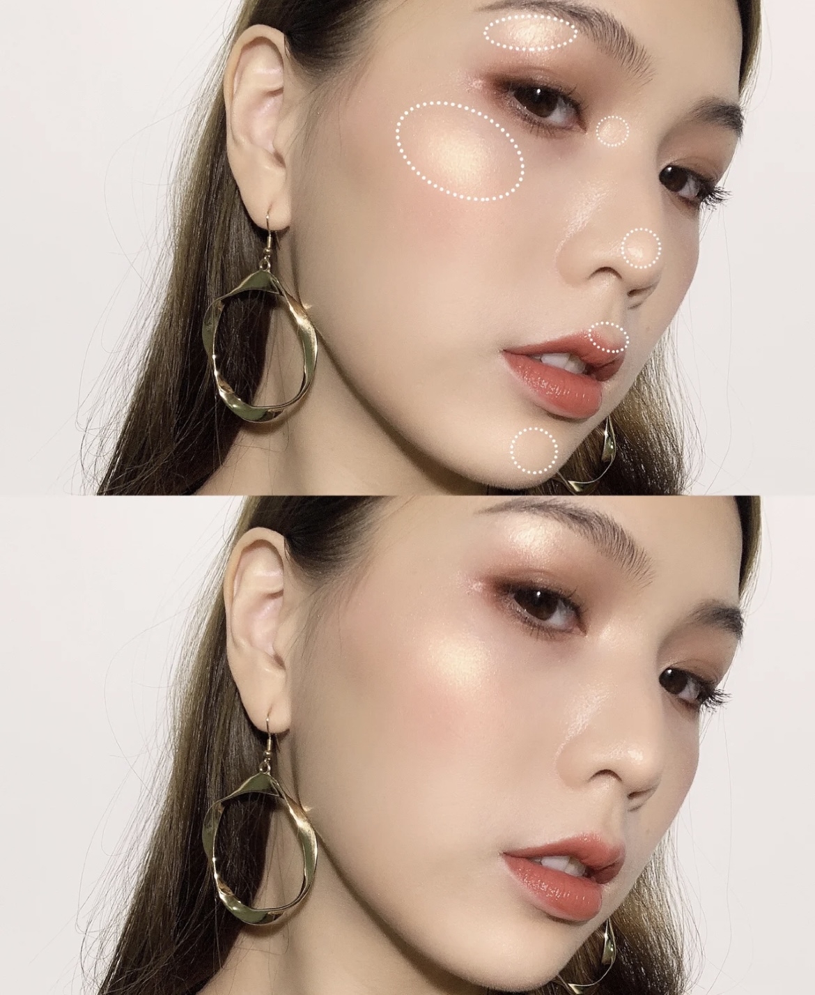 打亮位置4:下巴