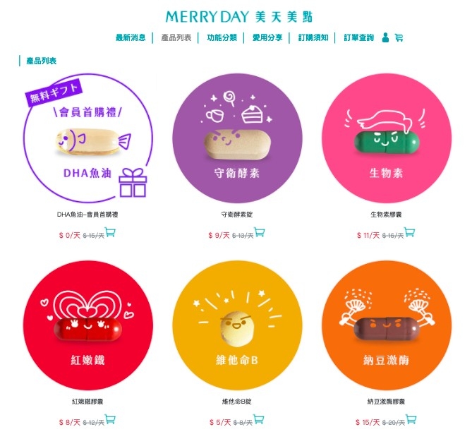 在官網上有非常詳細且有趣的產品介紹，可以自行選擇你所需要的營養。