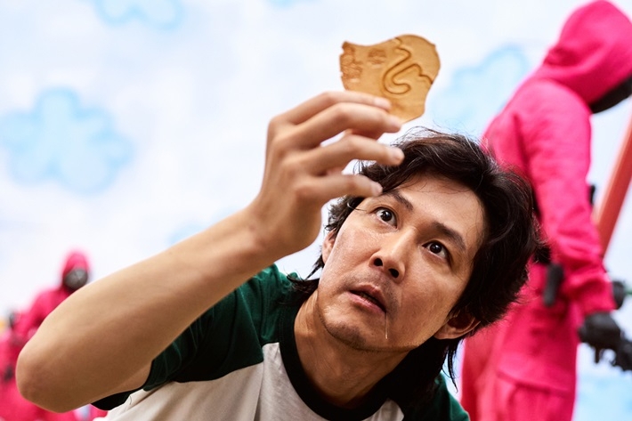 《魷魚遊戲》椪糖畫面
